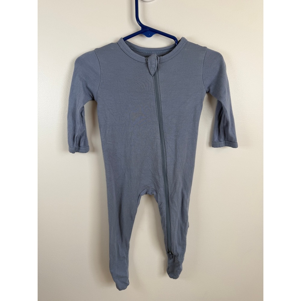 Kyte Baby Bamboo Zippered Footie Slate Blue 3-6 Months